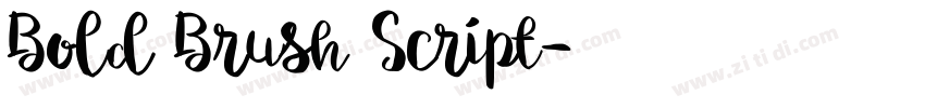 Bold Brush Script字体转换